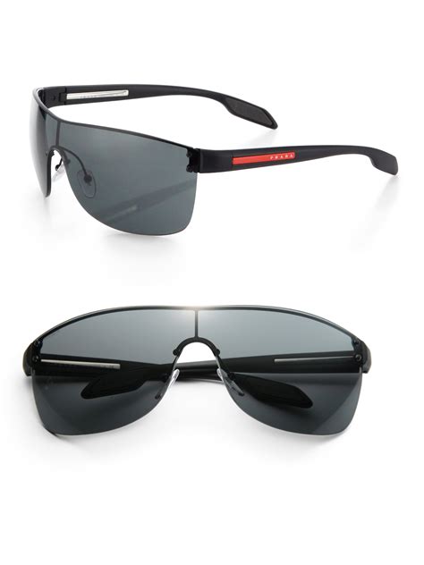 prada wrap around sunglasses men